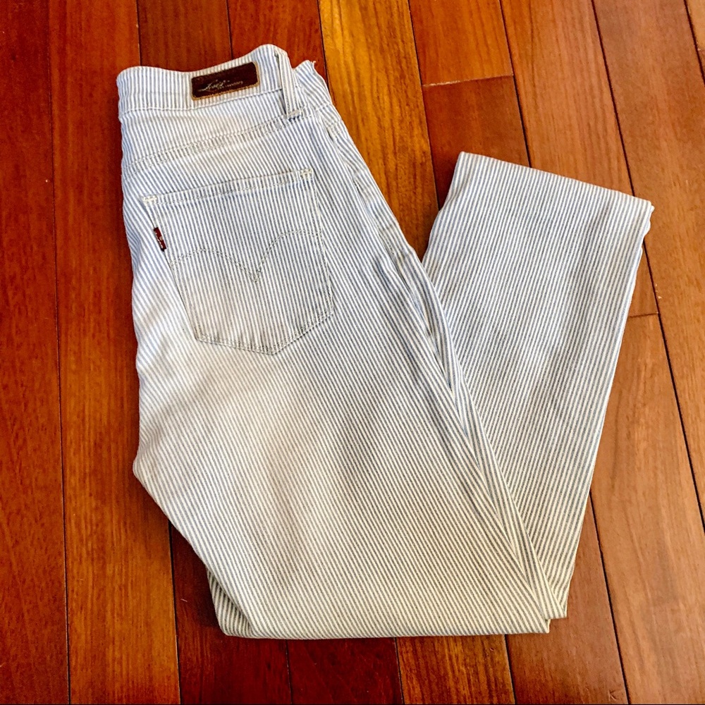 Levi’s Pinstripe High-Rise Jeans